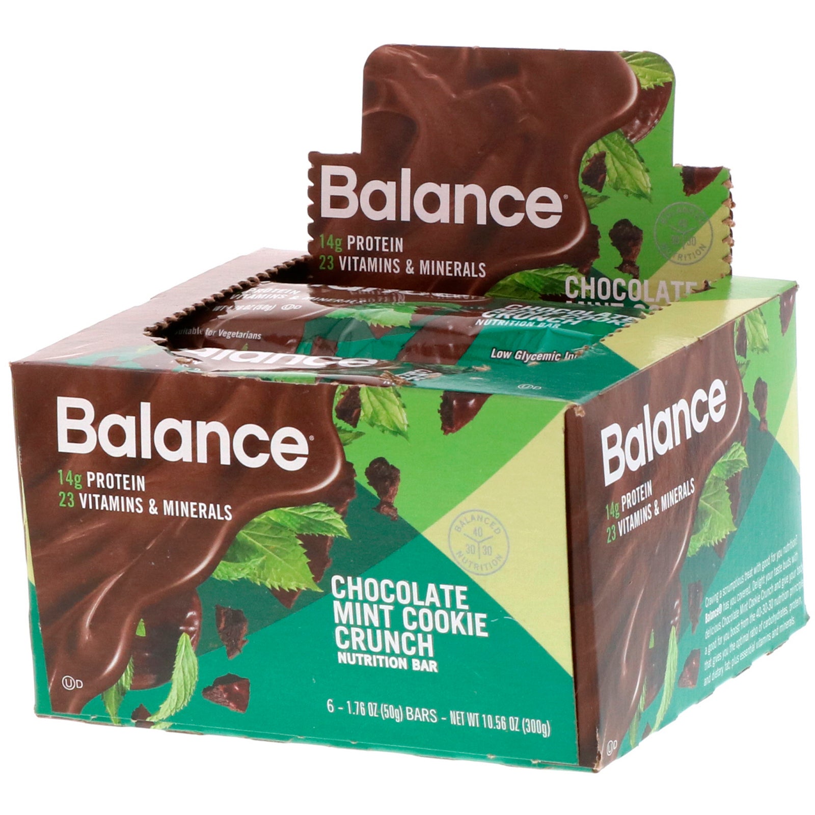 Balance Bar, Nutrition Bar, Chocolate Mint Cookie Crunch, 6 Bars, 1.76 oz (50 g) Each