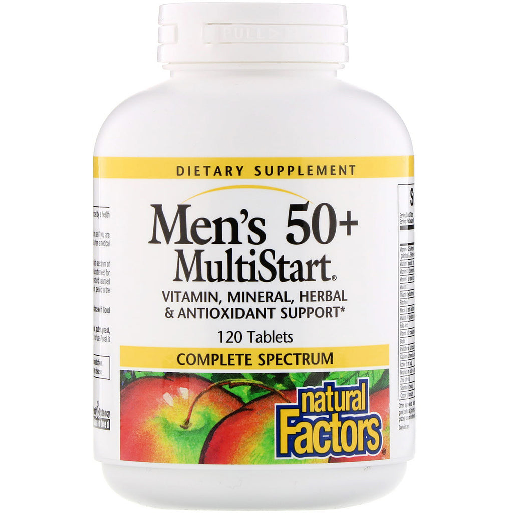 Natural Factors, Men's 50+ MultiStart, 120 Tablets