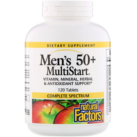 Natural Factors, Men's 50+ MultiStart, 120 Tablets