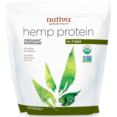 Nutiva, Organic, Hemp Protein Hi-Fiber, 3 lbs (1.36 kg)