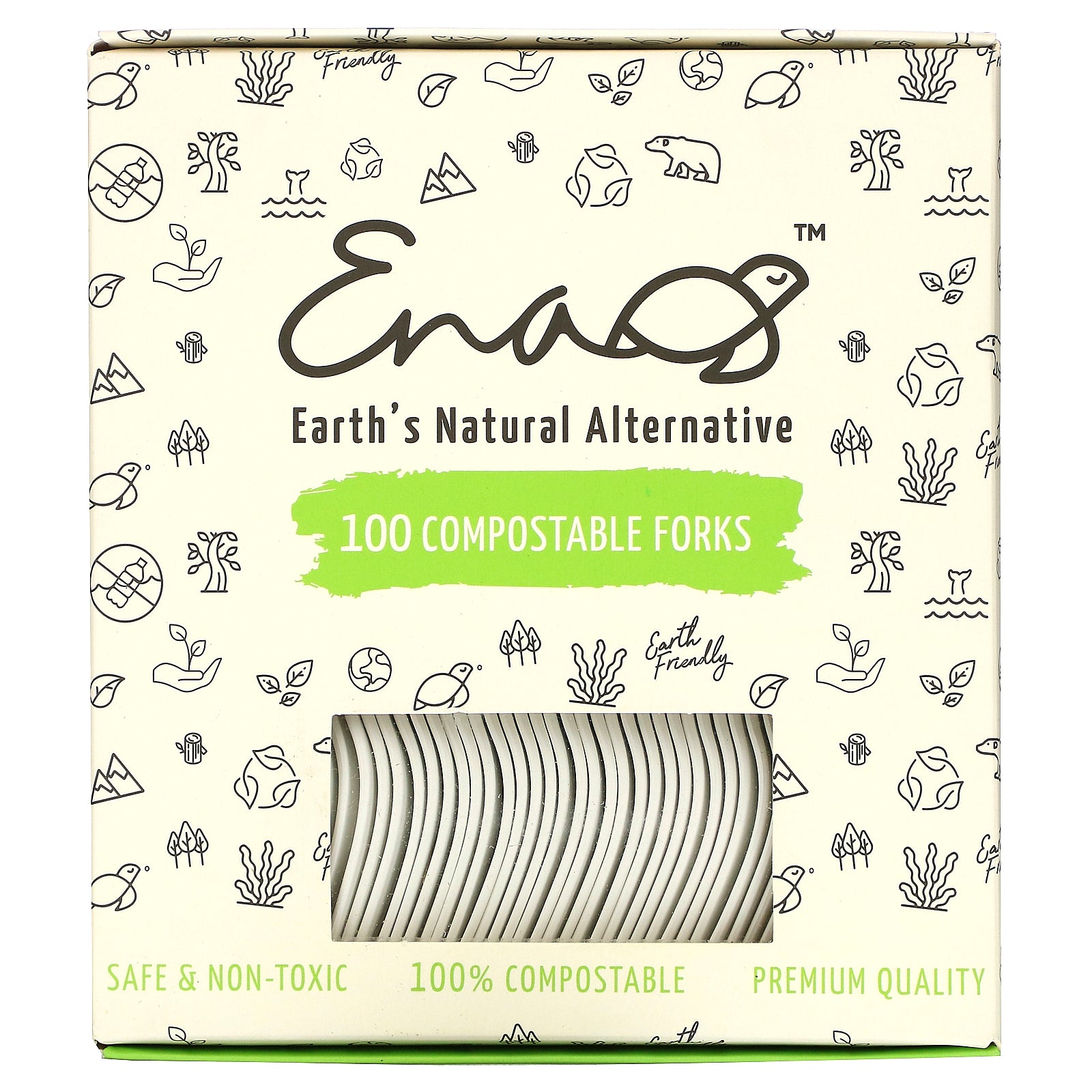 Earth's Natural Alternative, Compostable Forks, 100 Count