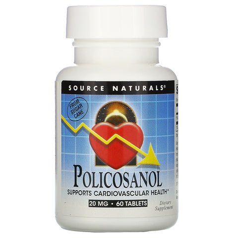 Source Naturals, Policosanol, 20 mg, 60 Tablets