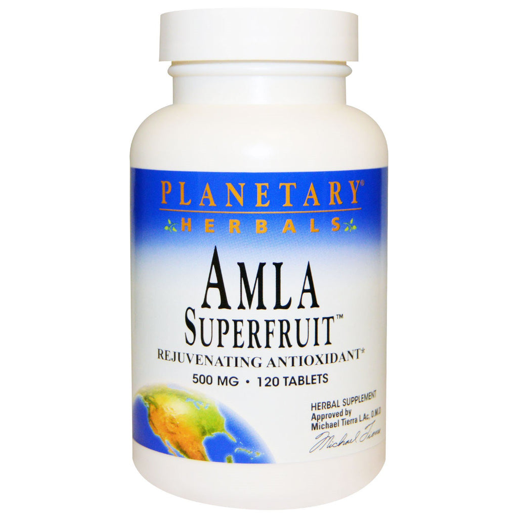 Planetary Herbals, Amla Superfruit Rejuvenating Antioxidant, 500 mg, 120 Tablets