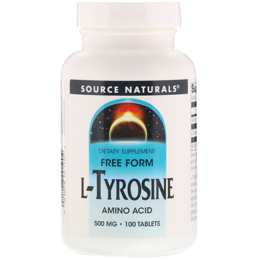 Source Naturals, L-Tyrosine, 500 mg, 100 Tablets