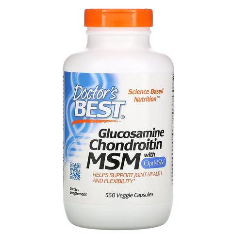 Doctor's Best, Glucosamine Chondroitin MSM with OptiMSM, 360 Veggie Capsules