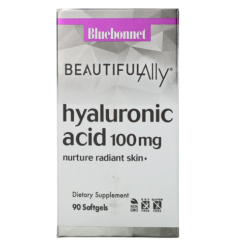 Bluebonnet Nutrition, Beautiful Ally, Hyaluronic Acid, 100 mg, 90 Softgels