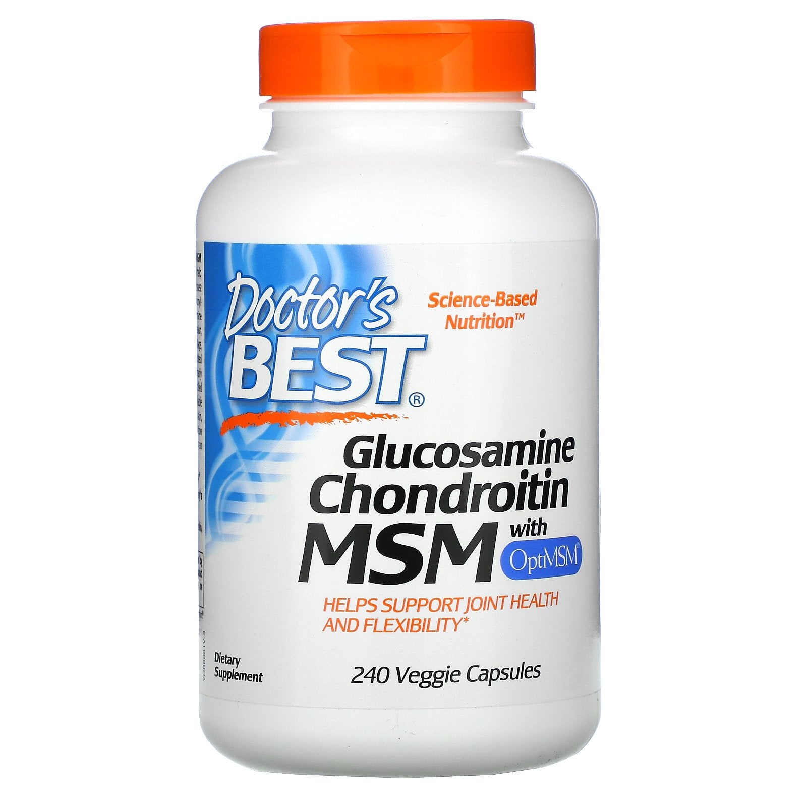 Doctor's Best, Glucosamine Chondroitin MSM with OptiMSM, 240 Veggie Caps