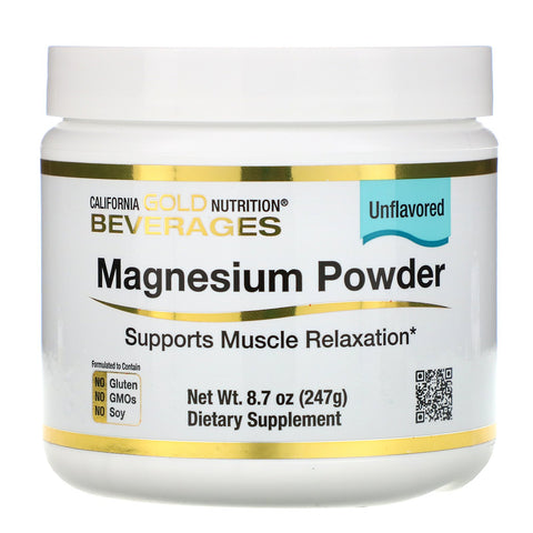 California Gold Nutrition, Magnesium Powder Beverage, Unflavored, 8.7 oz (247 g)