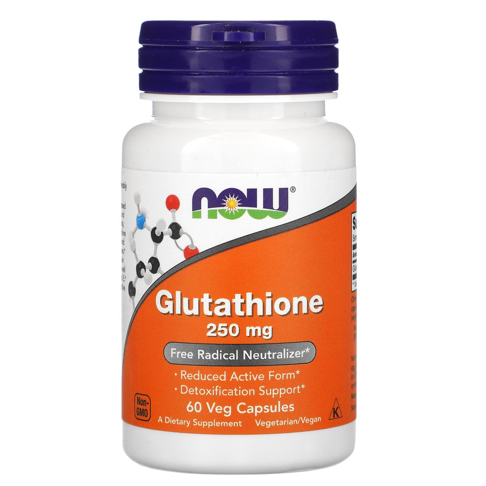 Now Foods, Glutathione, 250 mg, 60 Veg Capsules