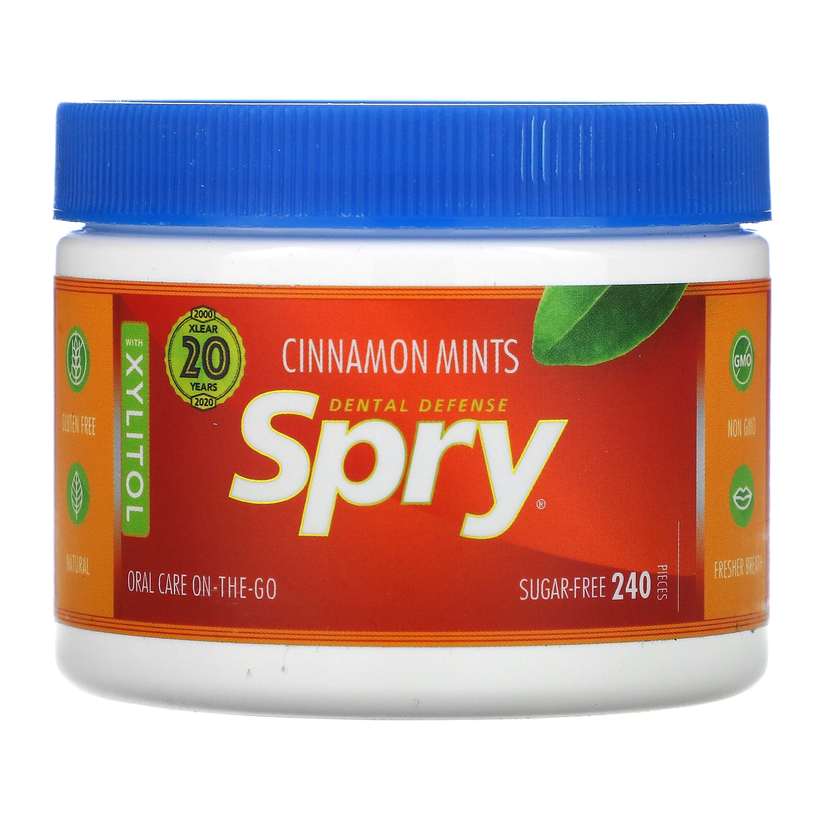 Xlear, Spry, Cinnamon Mints, Sugar Free, 240 Count