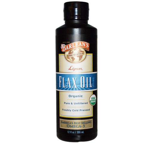 Barlean's, Organic Lignan Flax Oil, 12 fl oz (355 ml)