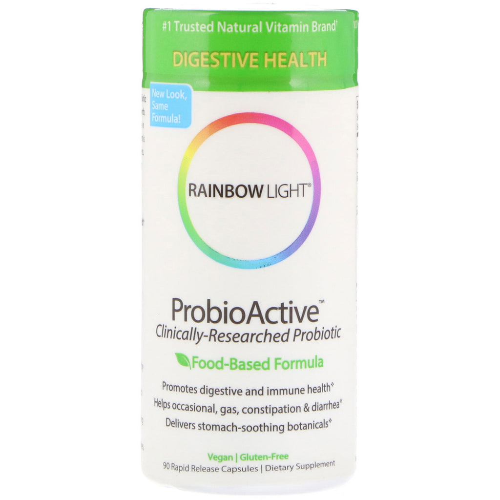 Rainbow Light, ProbioActive, Food-Based Formula, 90 Rapid Release Capsules