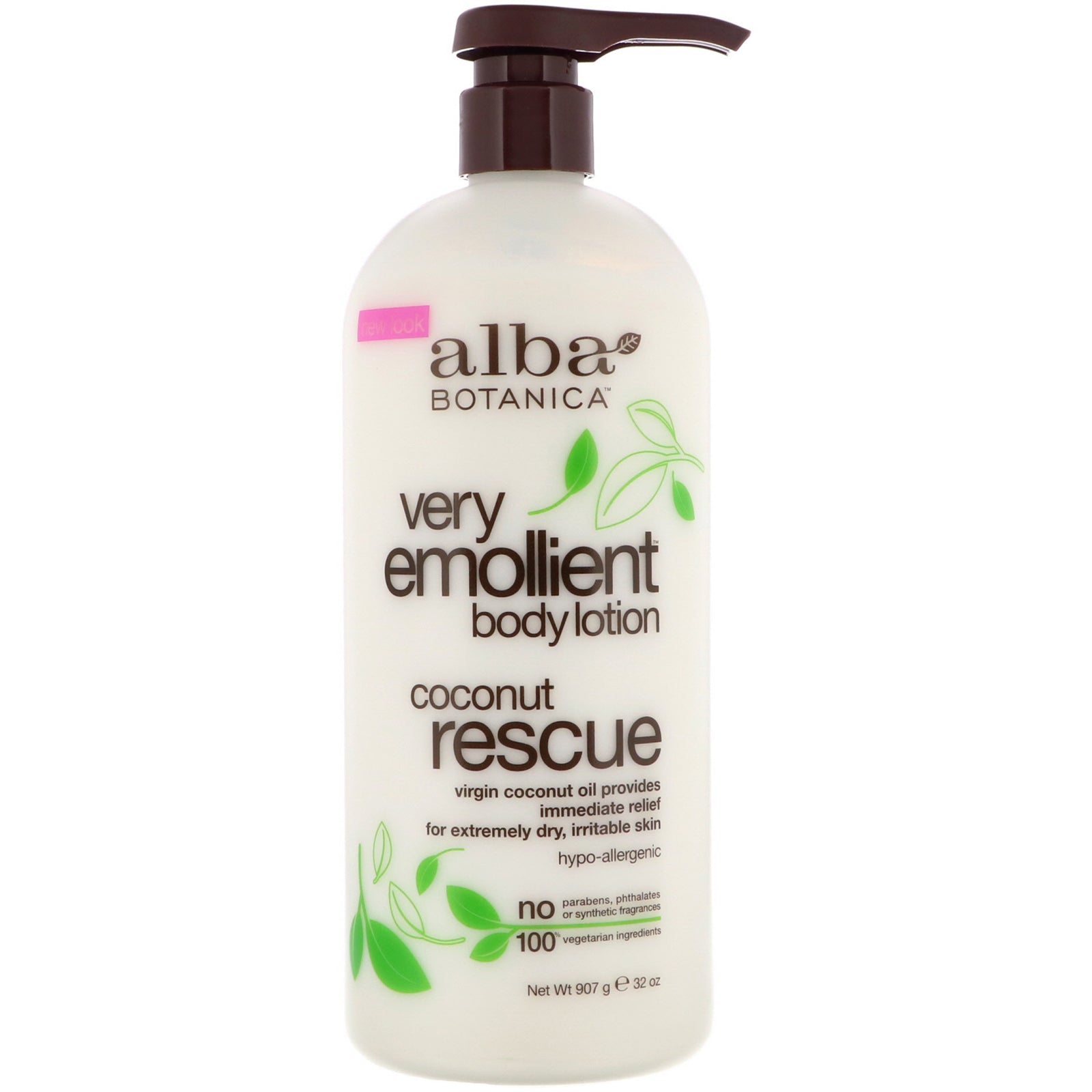 Alba Botanica, Very Emollient, Body Lotion, Coconut Rescue, 32 oz (907 g)