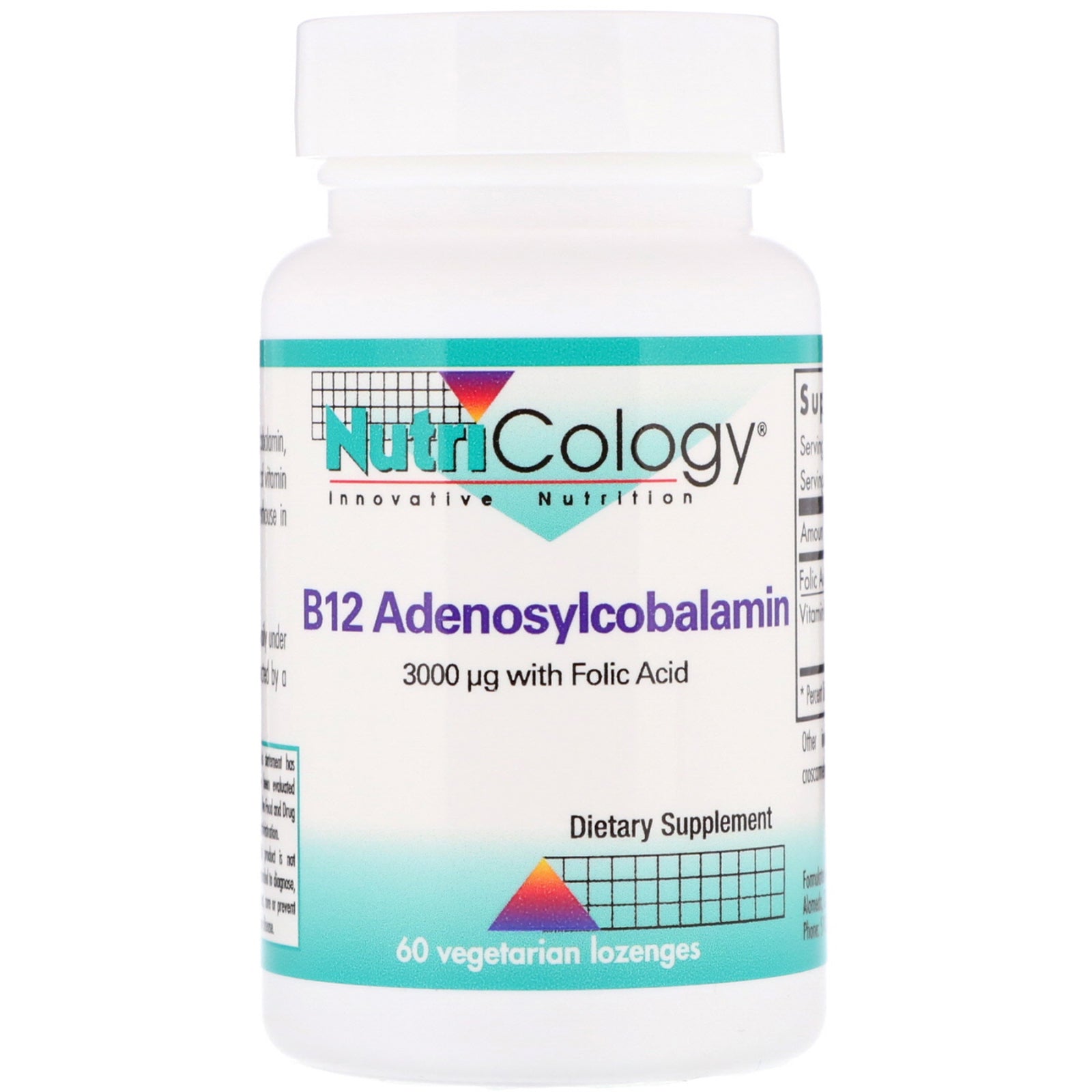 Nutricology, B12 Adenosylcobalamin, 60 Vegetarian Lozenges