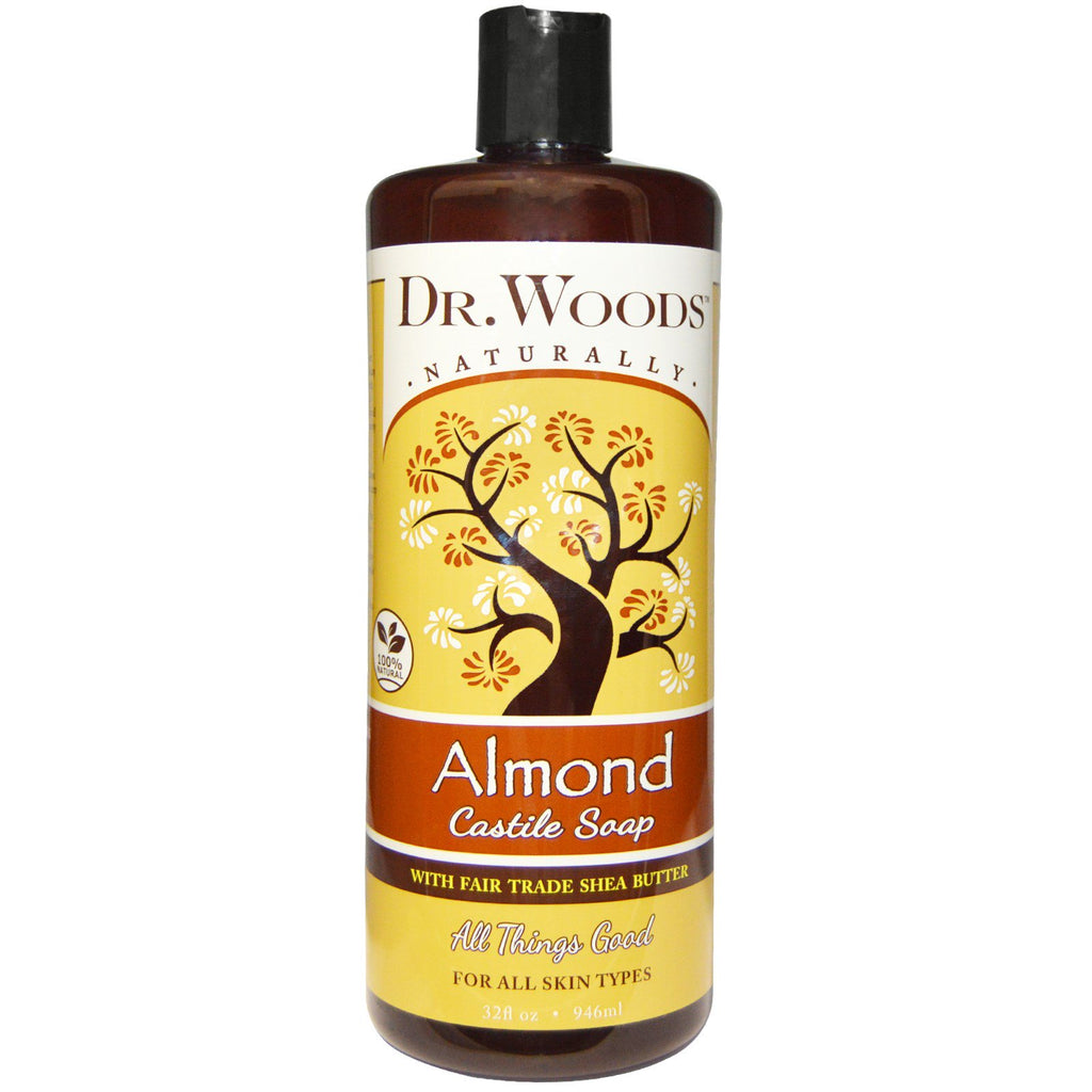 Dr. Woods, Almond Castile Soap with Fair Trade Shea Butter, 32 fl oz (946 ml)