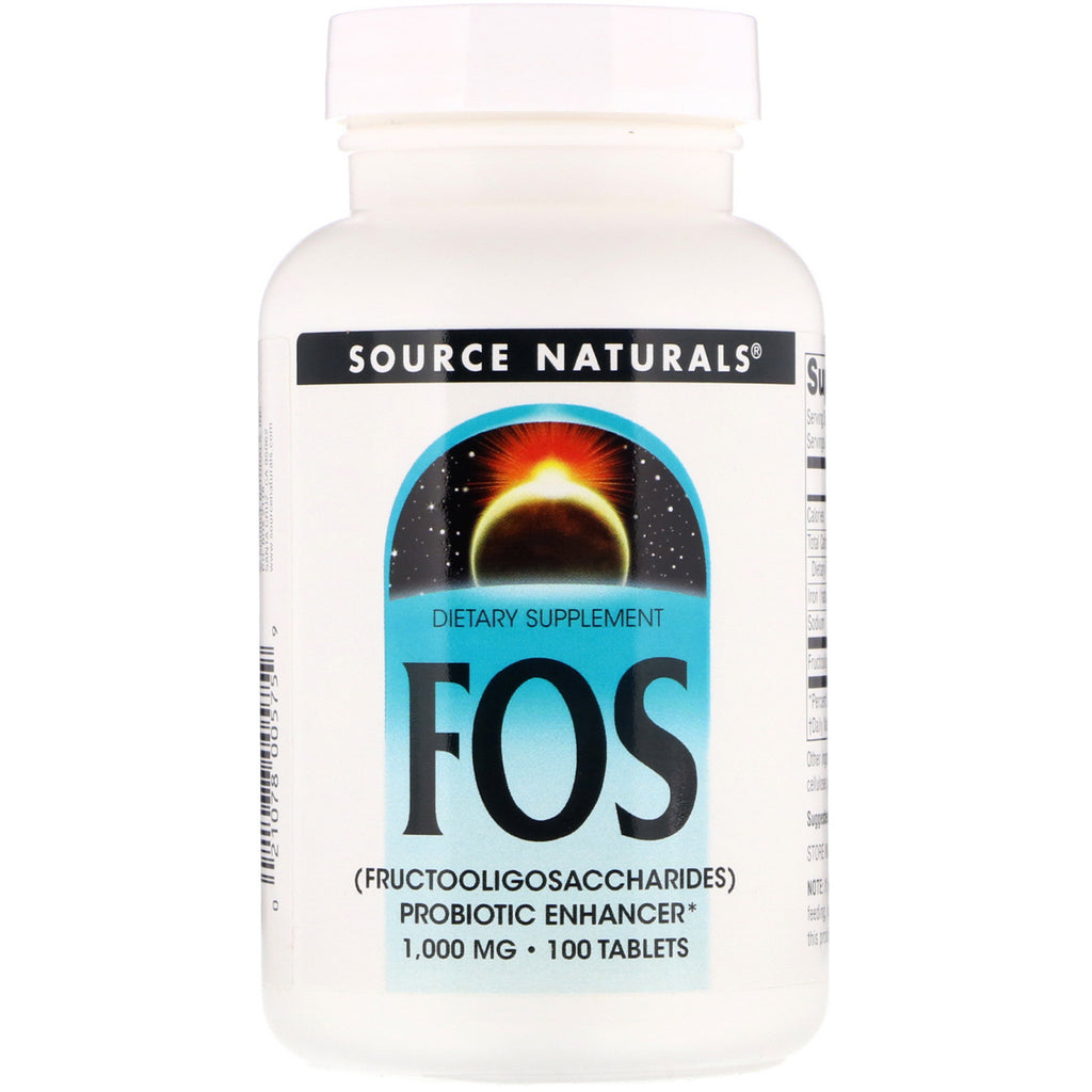 Source Naturals, FOS, 1,000 mg, 100 Tablets