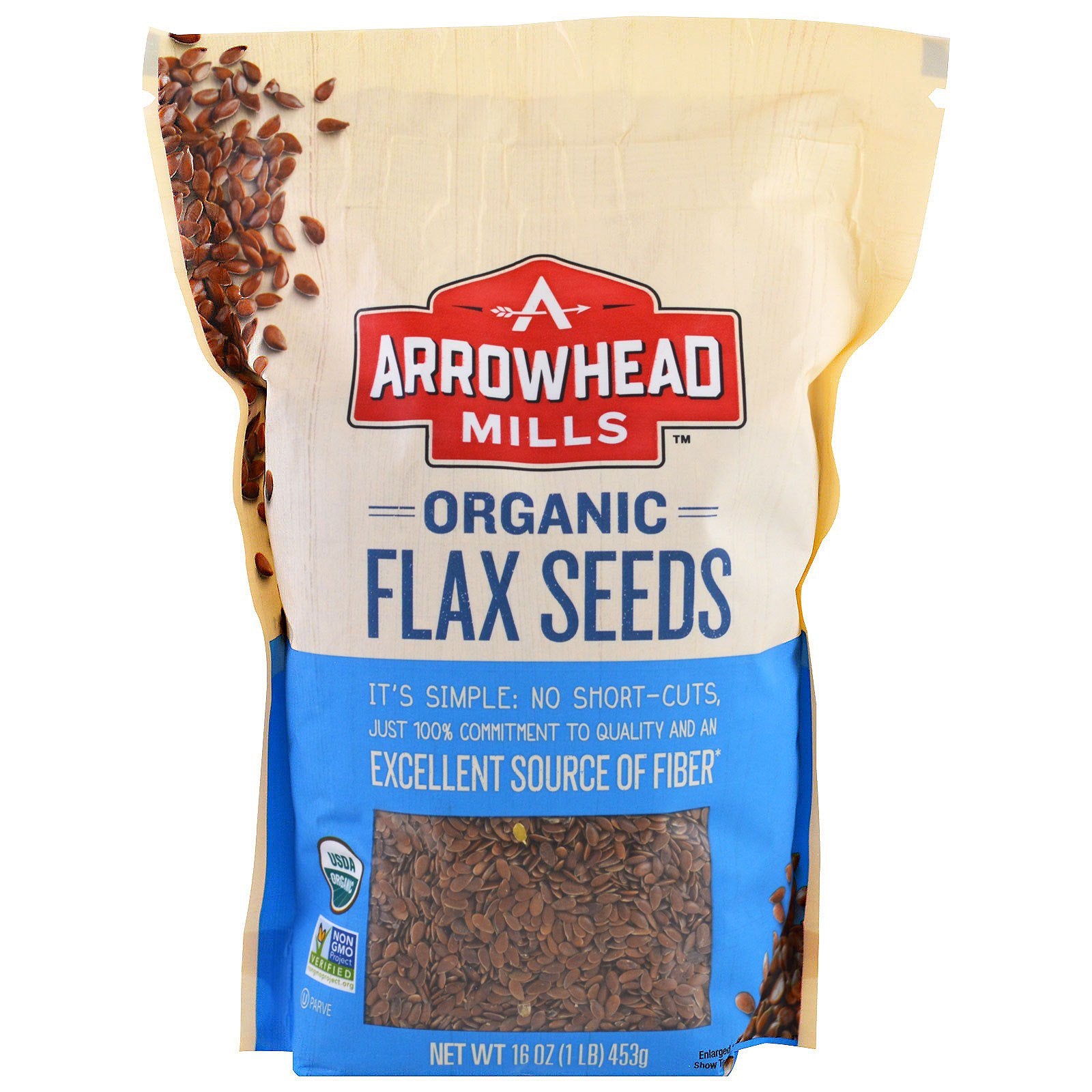 Arrowhead Mills, Organic Flax Seeds, 16 oz (453 g)