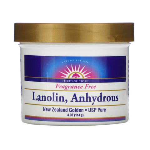 Heritage Store, Lanolin, Anhydrous, 4 oz (114 g)