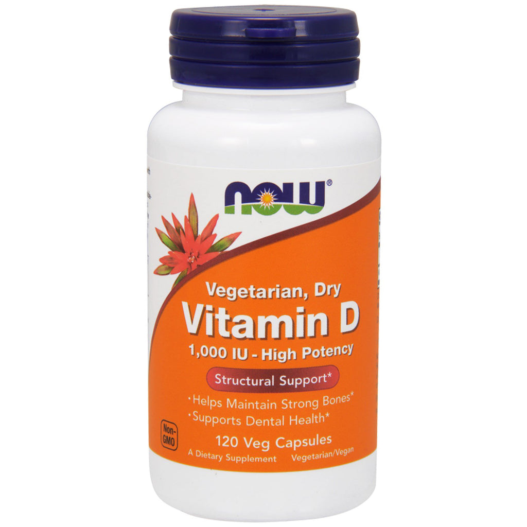 Now Foods, Vitamin D, High Potency, 1,000 IU, 120 Veg Capsules