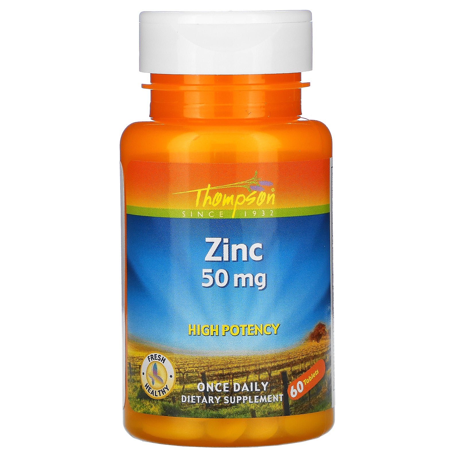 Thompson, Zinc, 50 mg, 60 Tablets