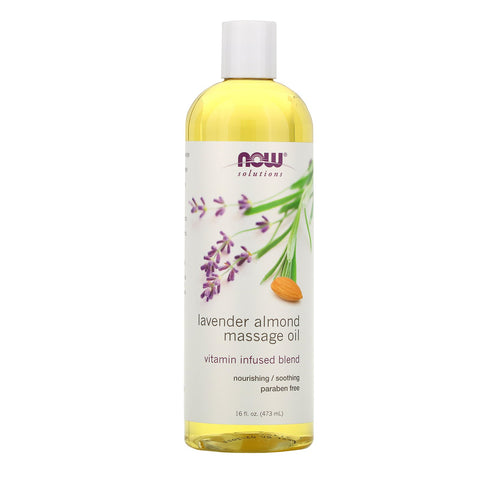 Now Foods, Solutions, Lavender Almond Massage Oil, 16 fl oz (473 ml)