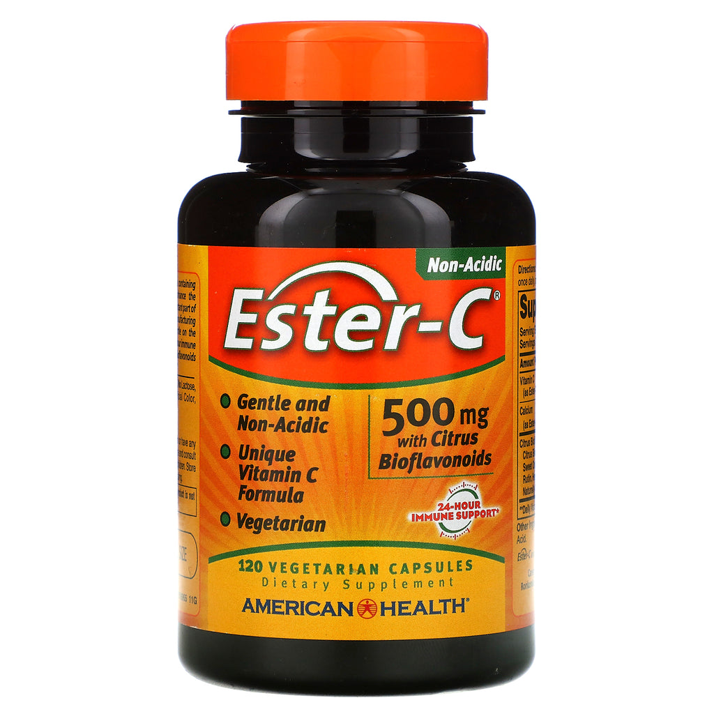 American Health, Ester-C with Citrus Bioflavonoids, 500 mg, 120 Vegetarian Capsules