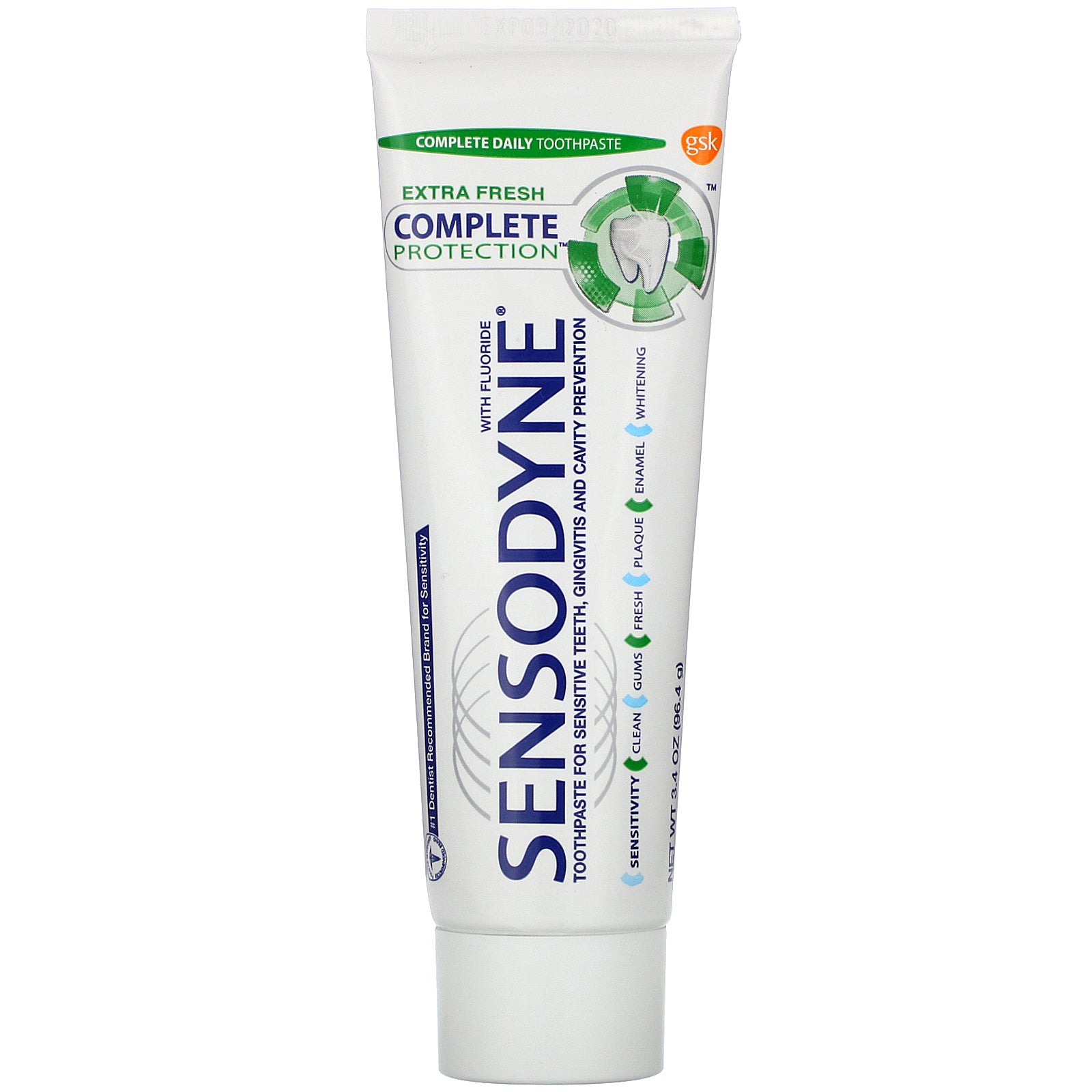 Sensodyne, Complete Protection Toothpaste with Fluoride, Extra Fresh, 3.4 oz (96.4 g)