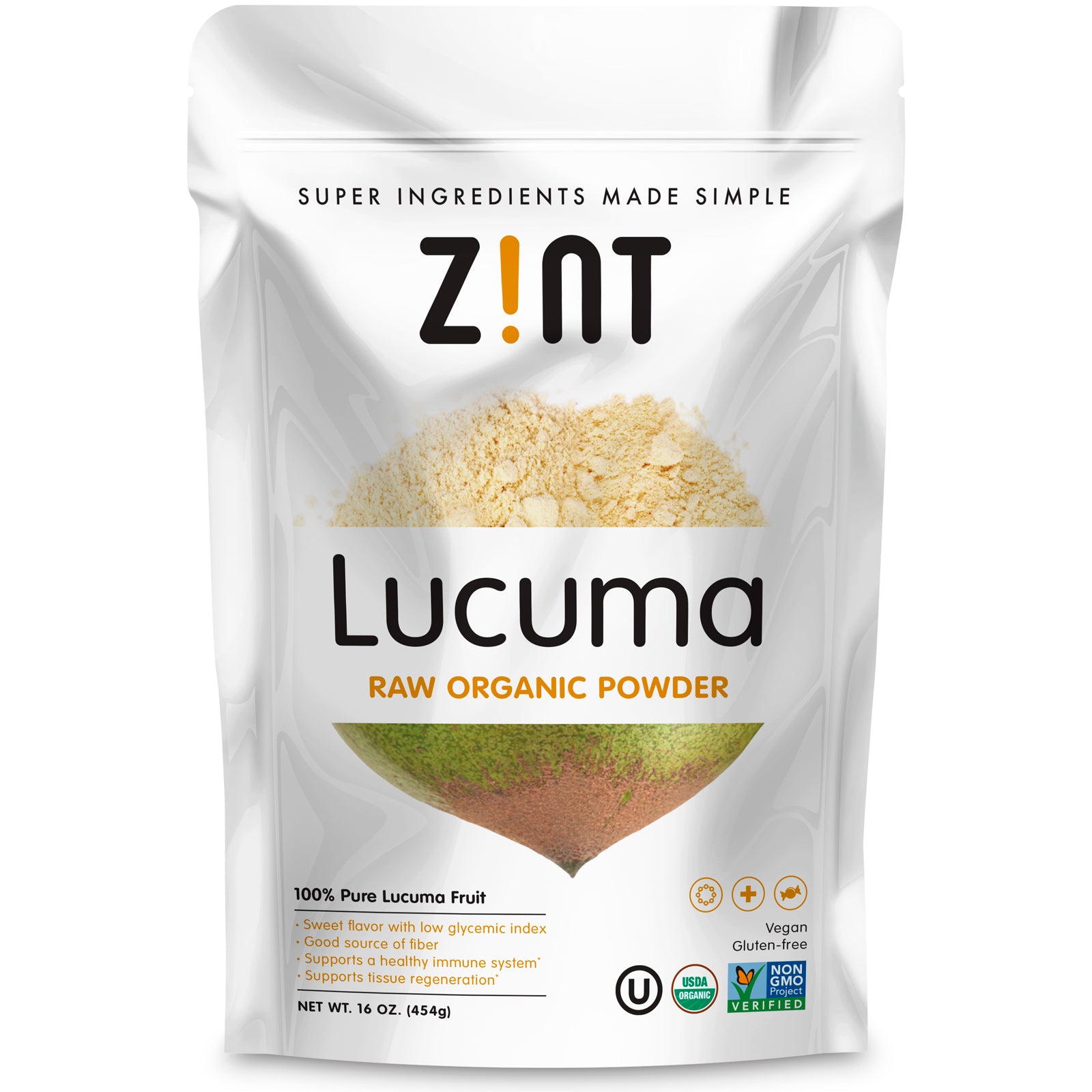 Zint, Lucuma, Raw Organic Powder, 16 oz (454 g)