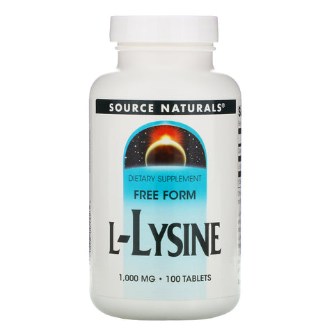 Source Naturals, L-Lysine, 1,000 mg, 100 Tablets