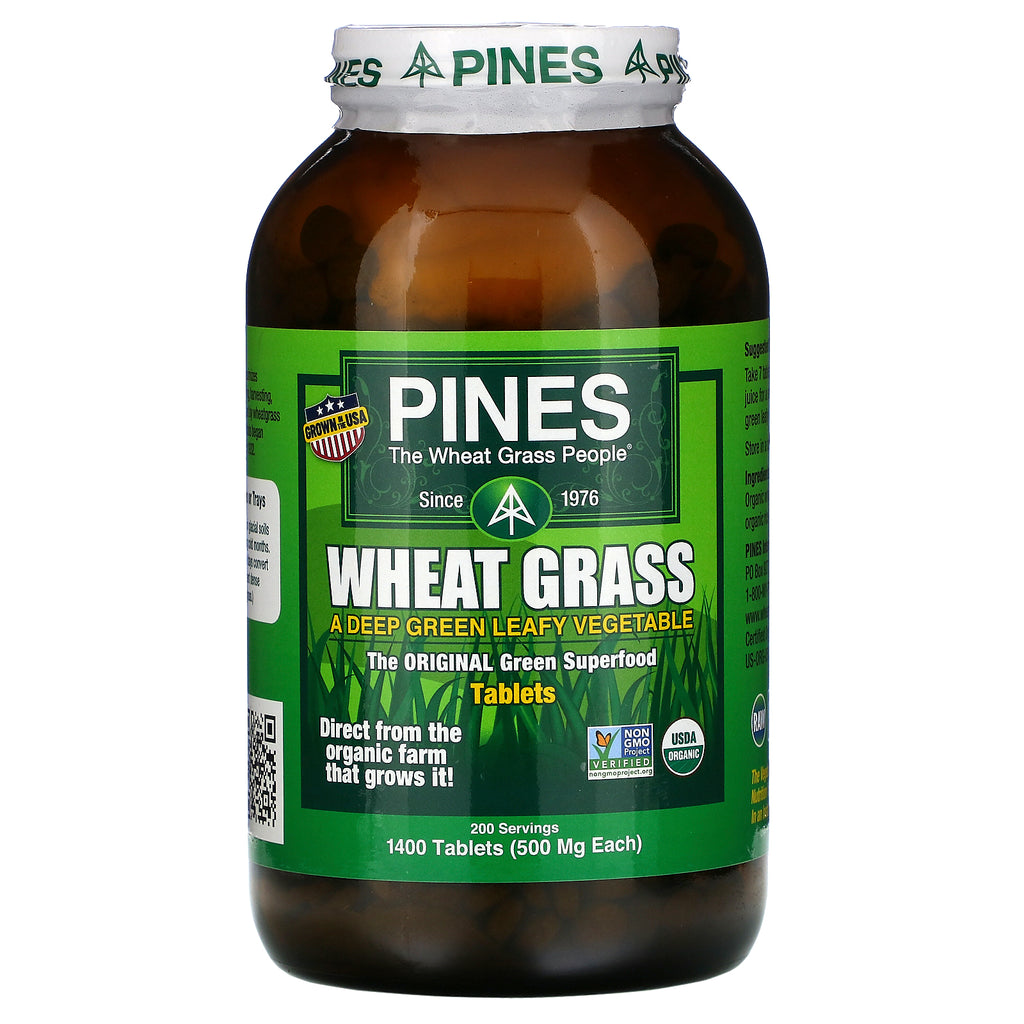 Pines International, Wheat Grass, 500 mg, 1,400 Tablets