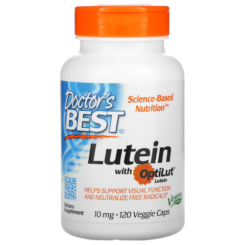 Doctor's Best, Lutein with OptiLut, 10 mg, 120 Veggie Caps