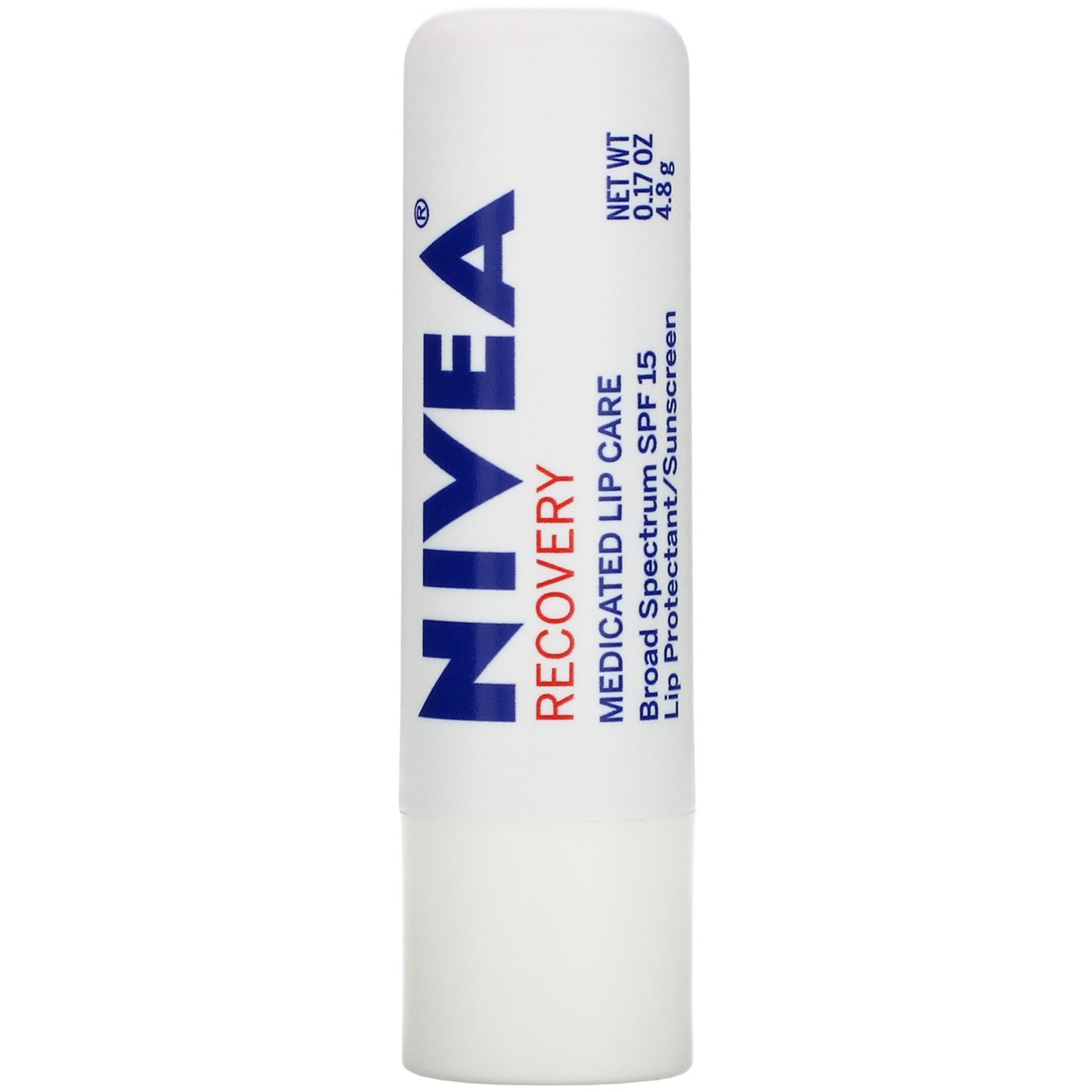 Nivea, Recovery, Medicated Lip Protectant & Sunscreen, SPF 15, 0.17 oz (4.8 g)