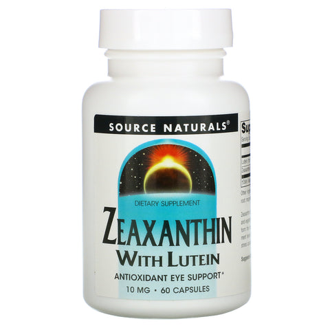 Source Naturals, Zeaxanthin with Lutein, 10 mg, 60 Capsules