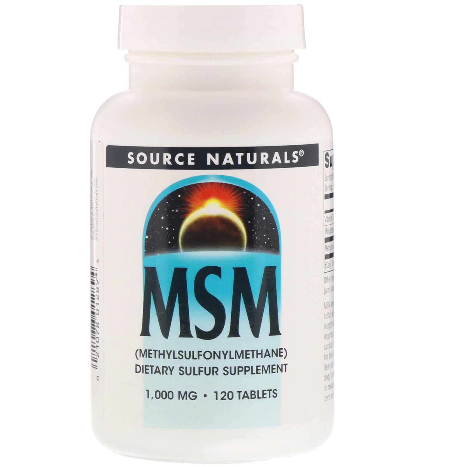 Source Naturals, MSM (Methylsulfonylmethane), 1,000 mg, 120 Tablets