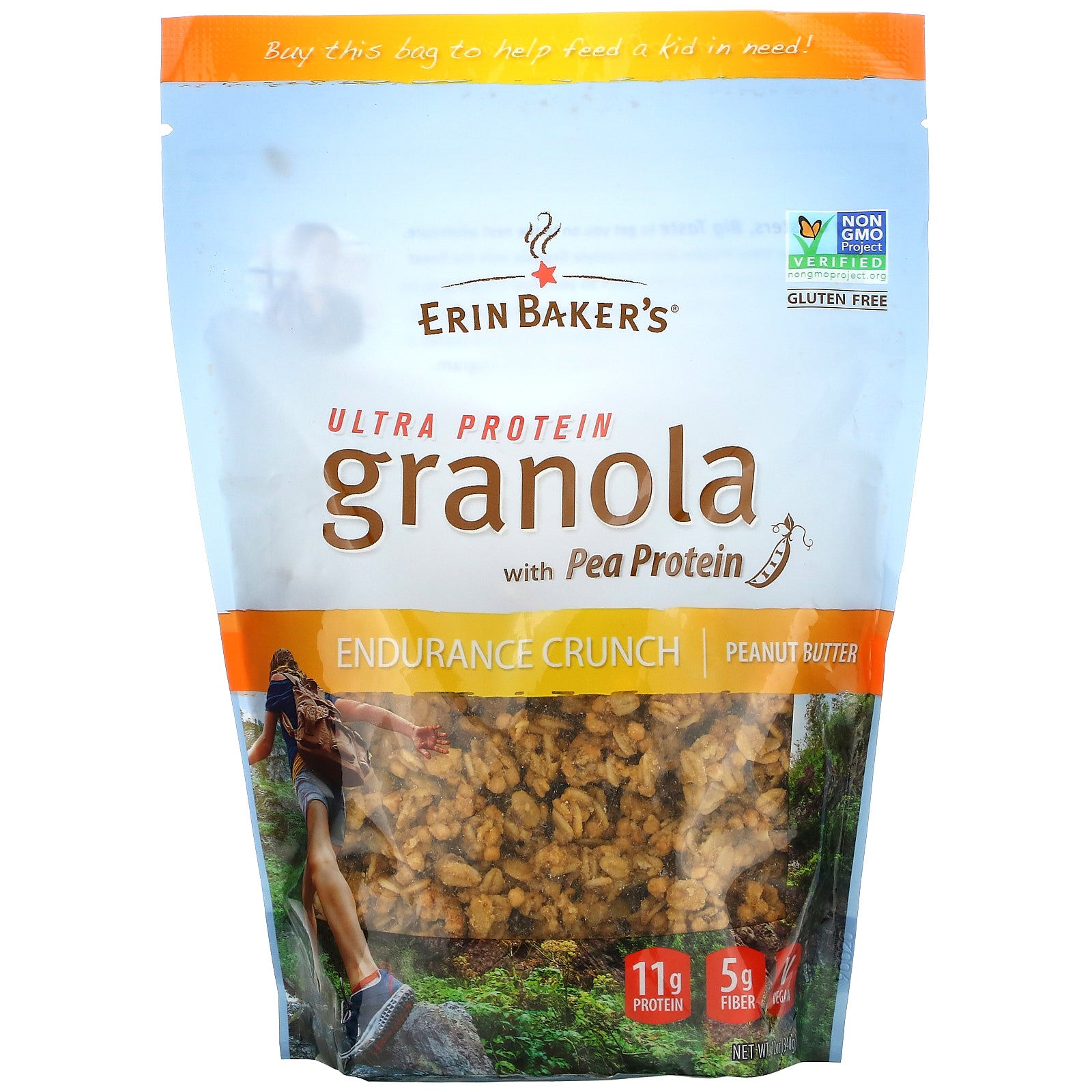 Erin Baker's, Ultra Protein Granola with Pea Protein, Peanut Butter, 12 oz (340 g)