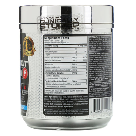 Six Star, Pre-Workout Explosion, Icy Rocket Freeze, 7.41 oz (210 g)