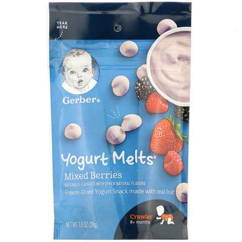 Gerber, Graduates, Yogurt Melts,  8+ Months, Mixed Berries, 1.0 oz (28 g)