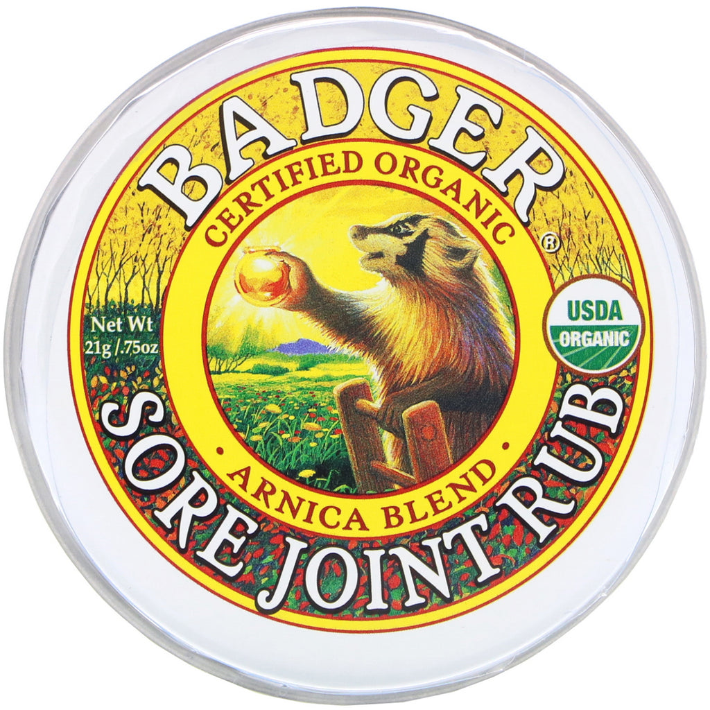 Badger Company, Organic, Sore Joint Rub, Arnica Blend, .75 oz (21 g)