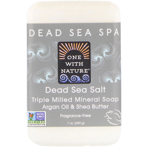 One with Nature, Triple Milled Mineral Soap, Fragrance Free, 7 oz (200 g)