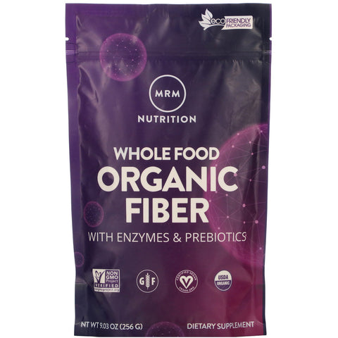 MRM, Whole Food, Organic Fiber with Enzymes and Prebiotics, 9.3 oz (256 g)