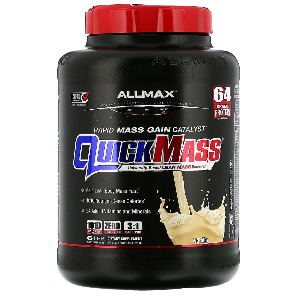 ALLMAX Nutrition, Quick Mass, Rapid Mass Gain Catalyst,, Vanilla, 6 lbs (2.72 kg)