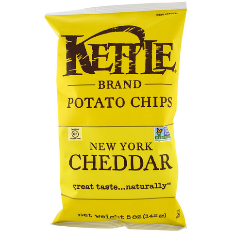 Kettle Foods, Potato Chips, New York Cheddar, 5 oz (142 g)