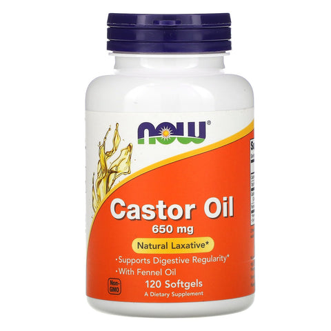 Now Foods, Castor Oil, 650 mg, 120 Softgels