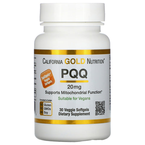 California Gold Nutrition, PQQ, 20 mg, 30 Veggie Softgels