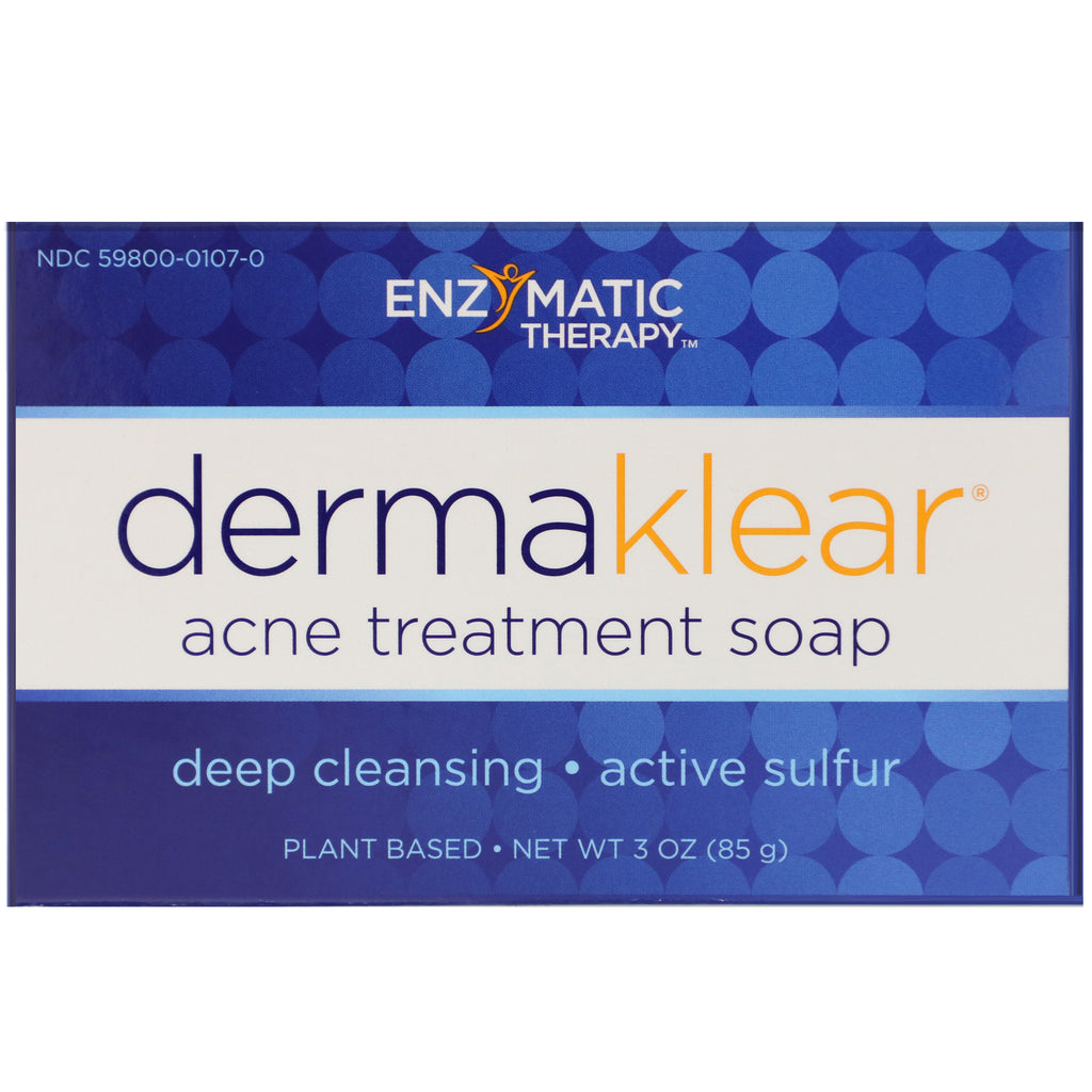 Enzymatic Therapy, DermaKlear Acne Treatment Soap, 3 oz (85 g)