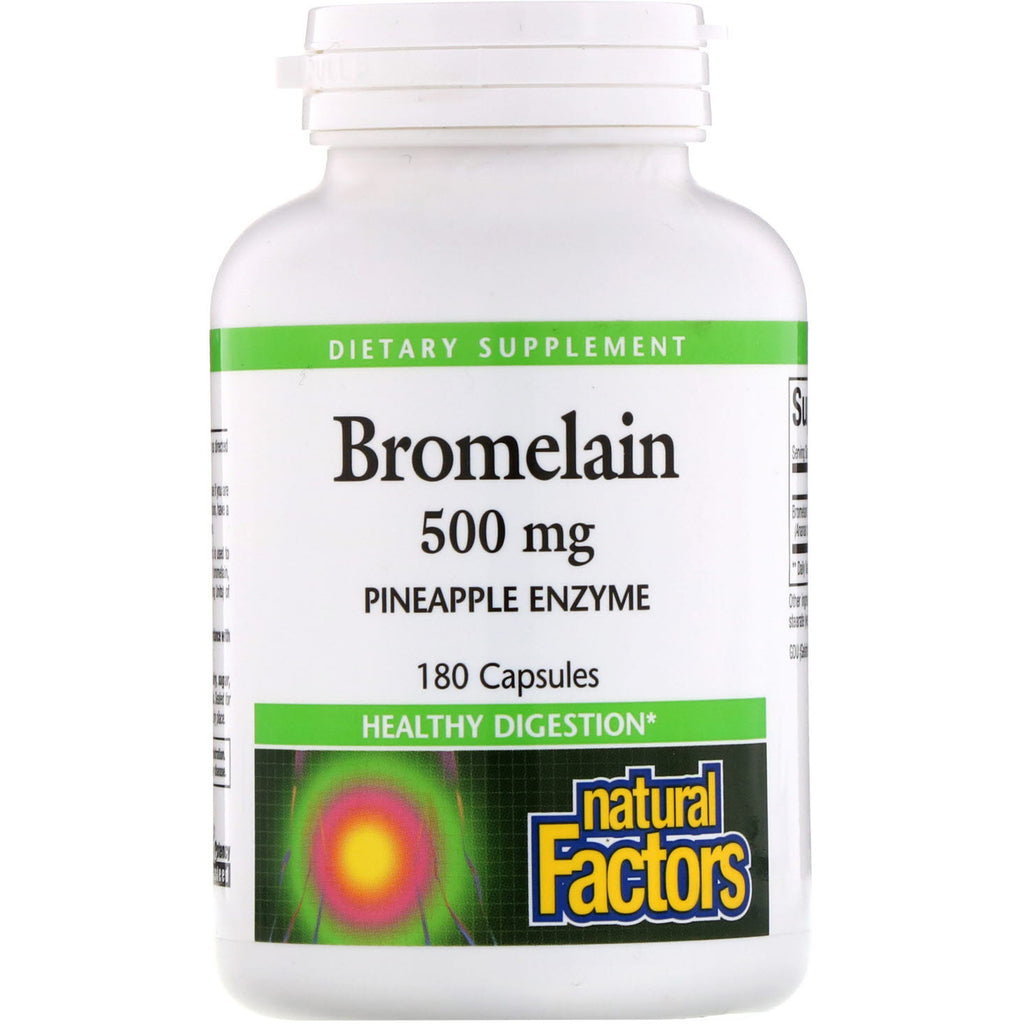 Natural Factors, Bromelain, 500 mg, 180 Capsules