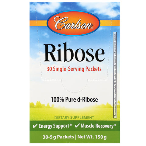 Carlson Labs, Ribose , 30 Single Serving Packets, 5 g Each