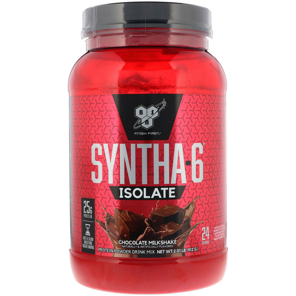 BSN, Syntha-6 Isolate, Protein Powder Drink Mix, Chocolate Milkshake, 2.01 lb (912 g)