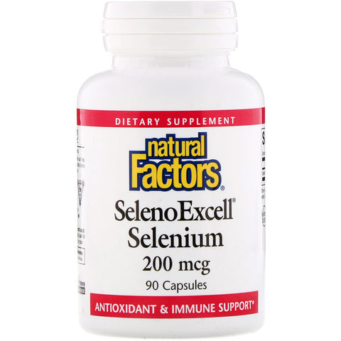 Natural Factors, SelenoExcell, Selenium , 200 mcg, 90 Capsules