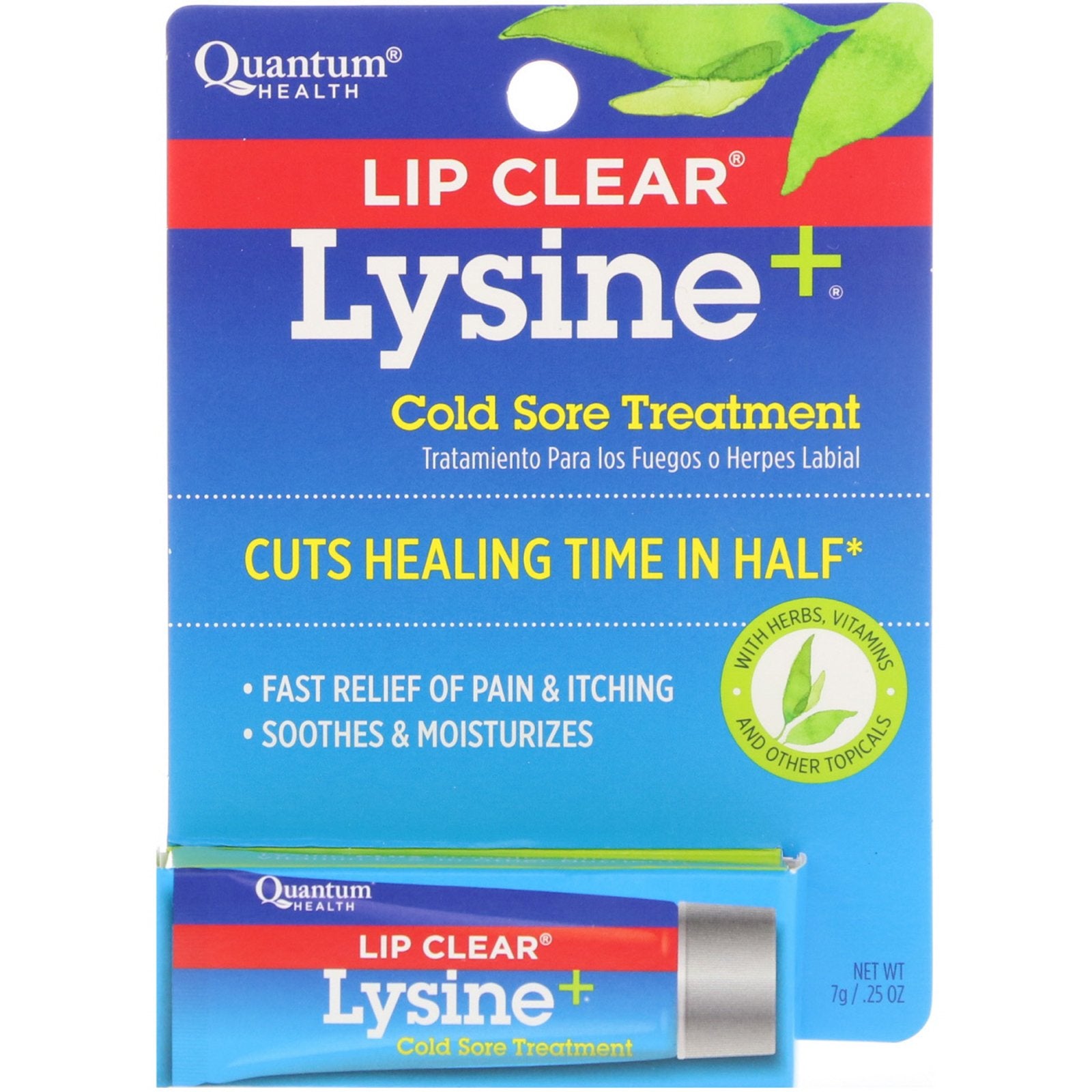 Quantum Health, Lip Clear Lysine+, Cold Sore Treatment, .25 oz (7 g)